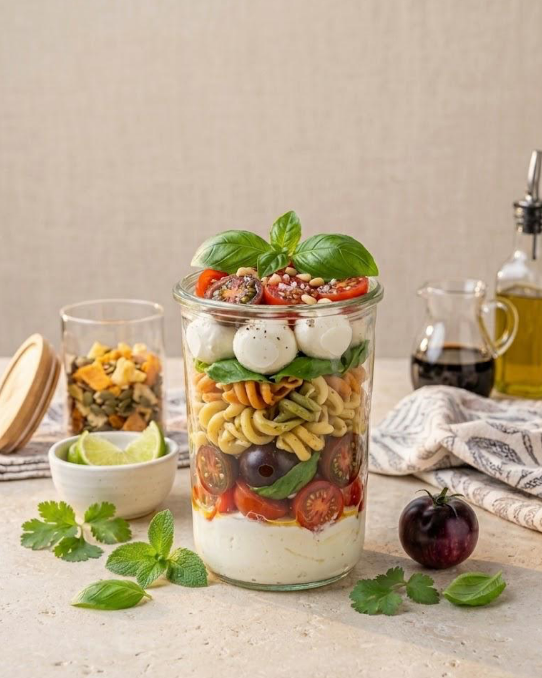 Pote com salada Caprese